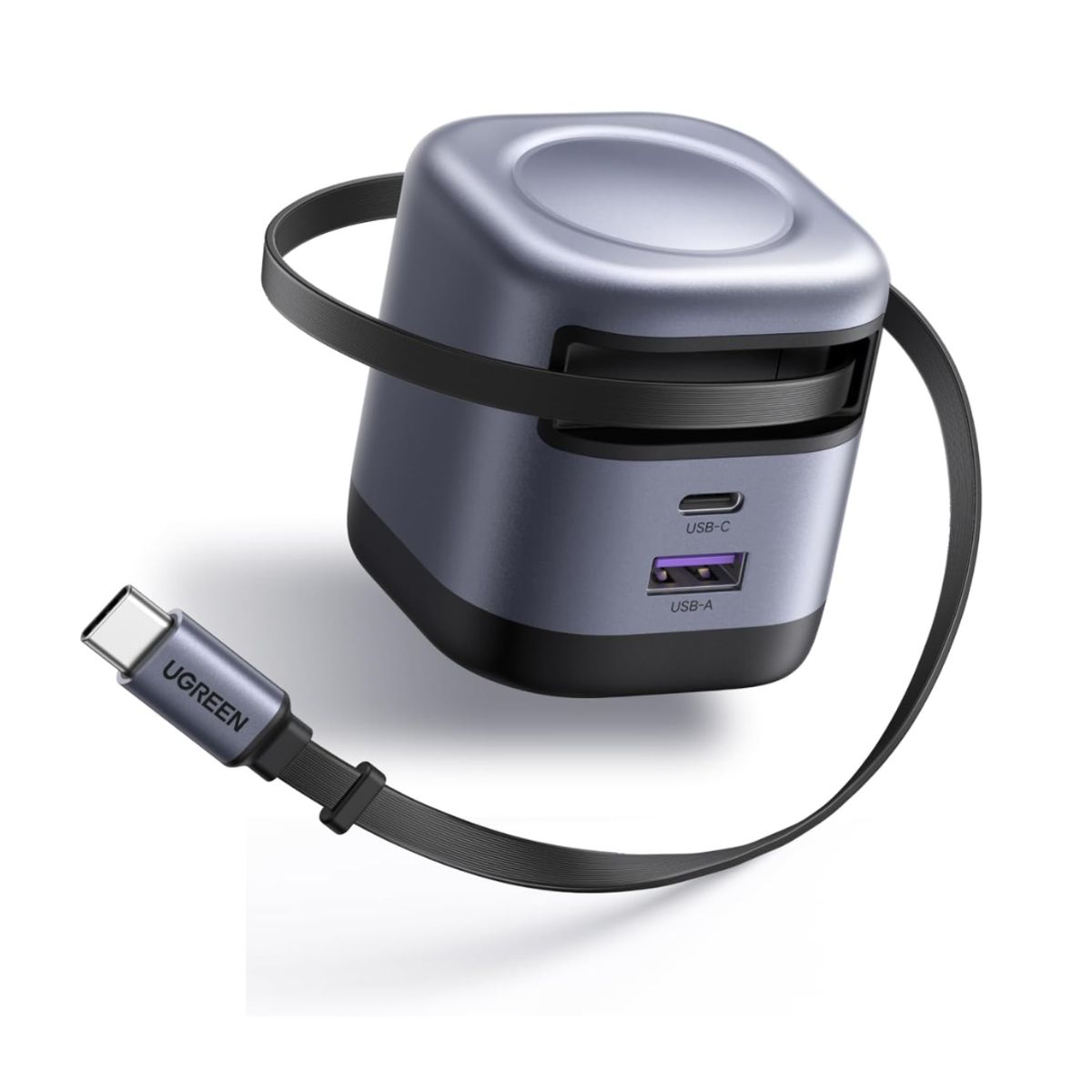 UGREEN - Cargador de Pared UGREEN 45W Nexode USB-CUSB-A GaN Retráctil 3 puertos