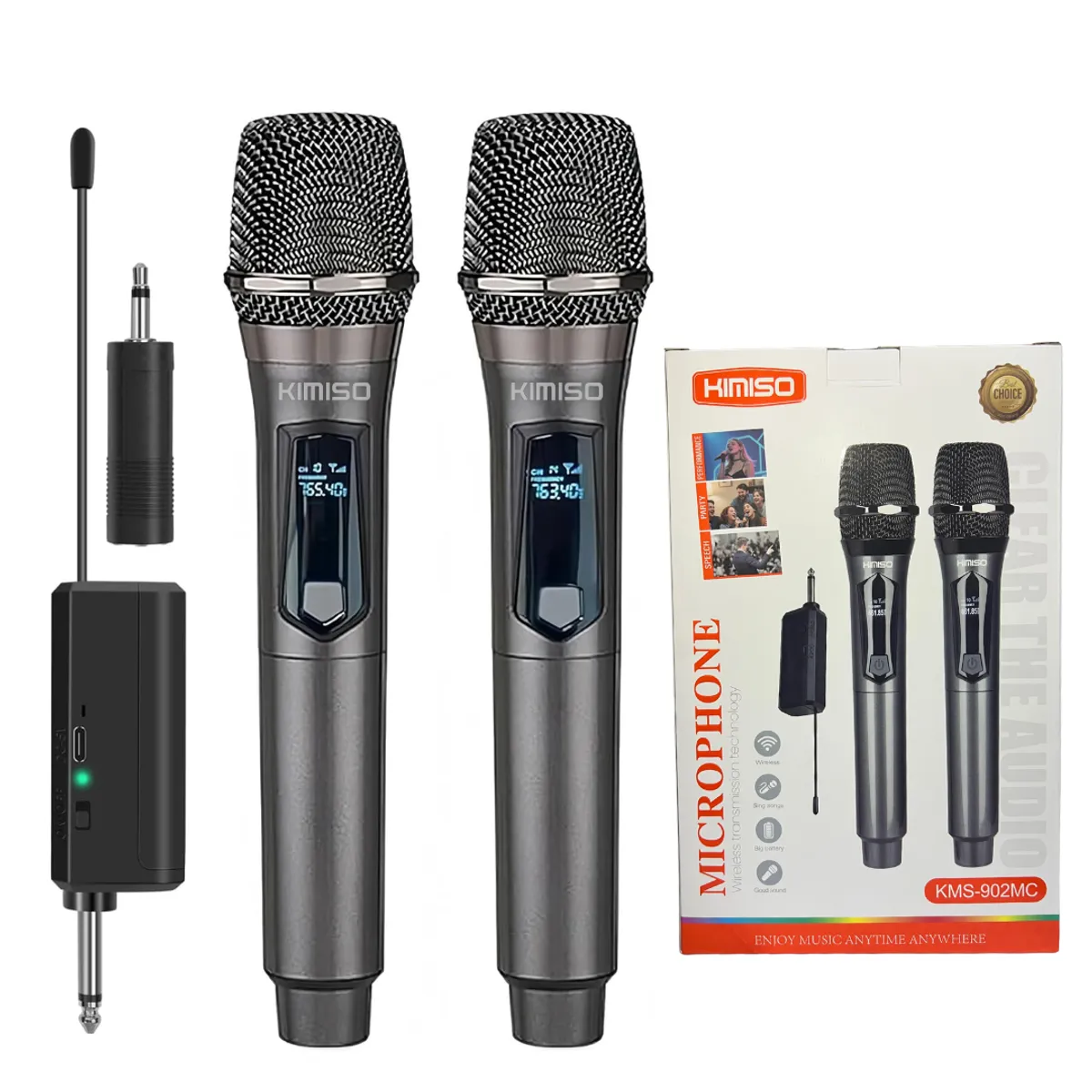 SEISA - Micrófono Inalámbrico Karaoke Dual 2 en 1 Recargable para Eventos