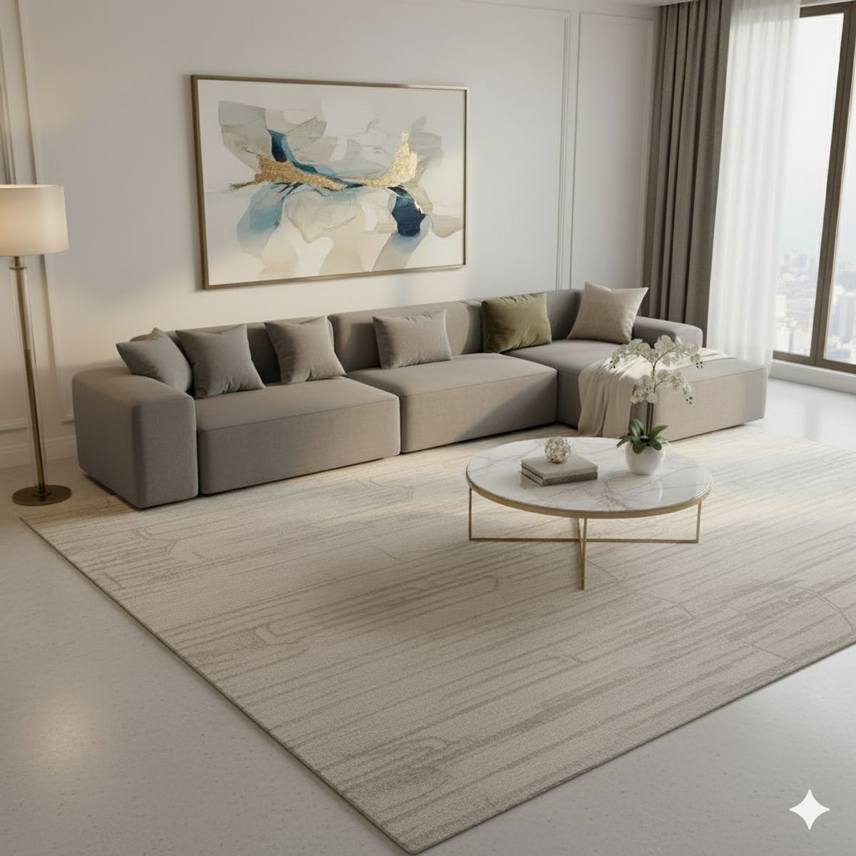 AMBIHOME - Seccional Modular Elegante Shaddai Ambienta Home 4 Cuerpos