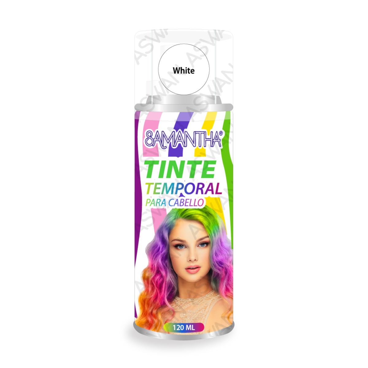 GENERICO - Tinte Temporal en Spray White 120 ml - SAMANTHA