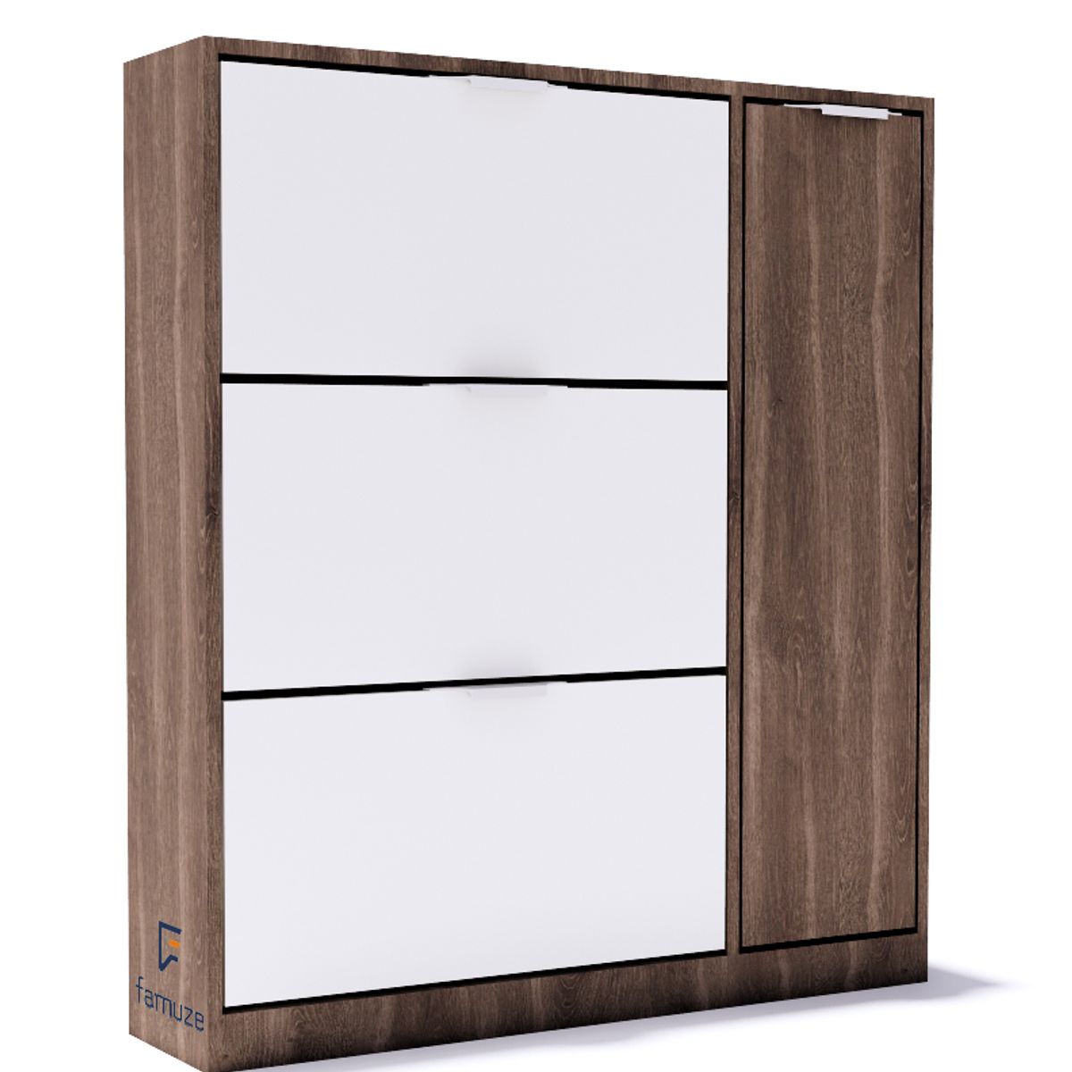 NACIONAL - Zapatera de melamina 34 pares - LINDOR Tívoli con F/Blanco