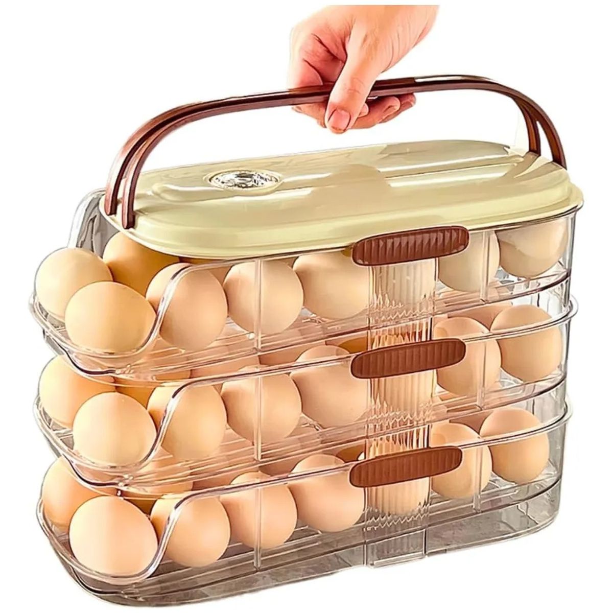 EVERSO - Organizador De Huevos 2 Niveles 32 Unidades Porta Huevos-