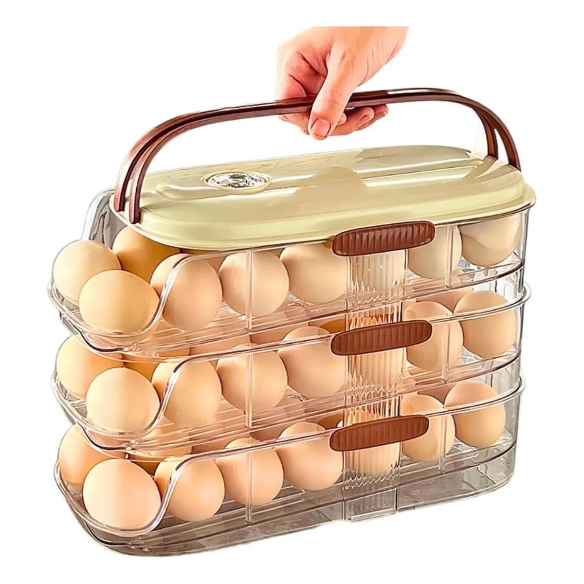 EVERSO - Organizador De Huevos 2 Niveles 32 Unidades Porta Huevos-