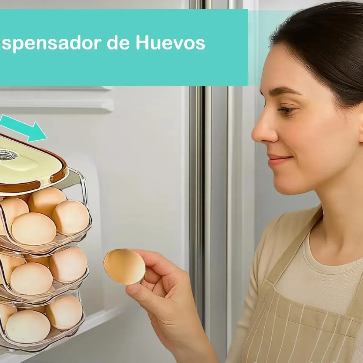 EVERSO - Organizador De Huevos 2 Niveles 32 Unidades Porta Huevos-