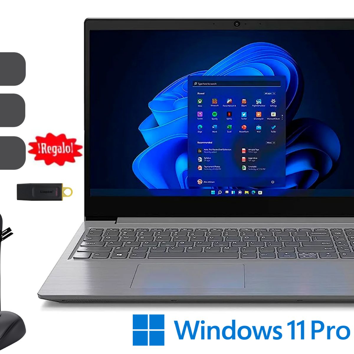 LENOVO - Laptop Lenovo V15 G4 AMD Silver 7120U 8GB RAM 1TB SSD 1TB HDD EXT +128GB USB