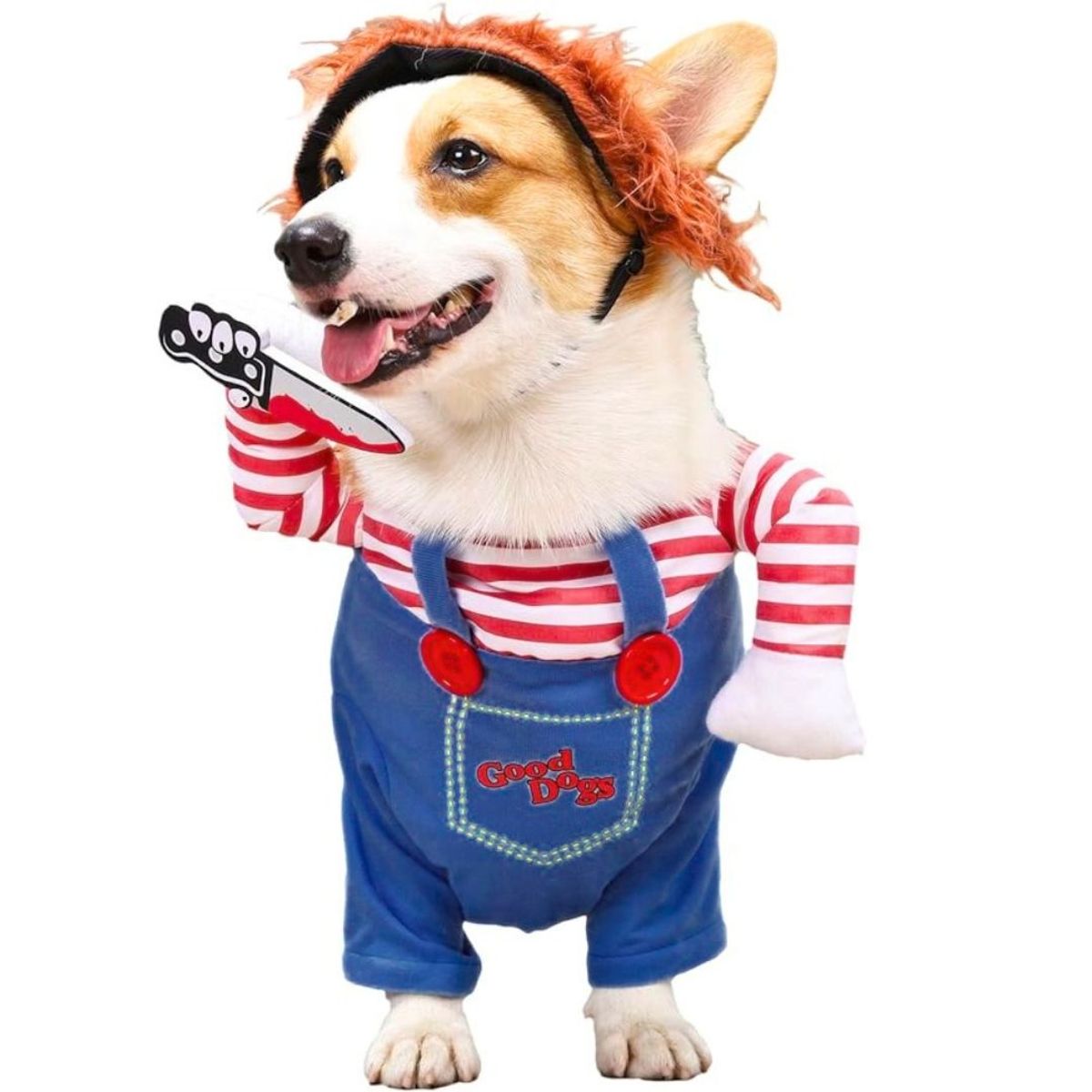 GENERICO - DISFRAZ Traje de Chucky para Mascotas Talla 4