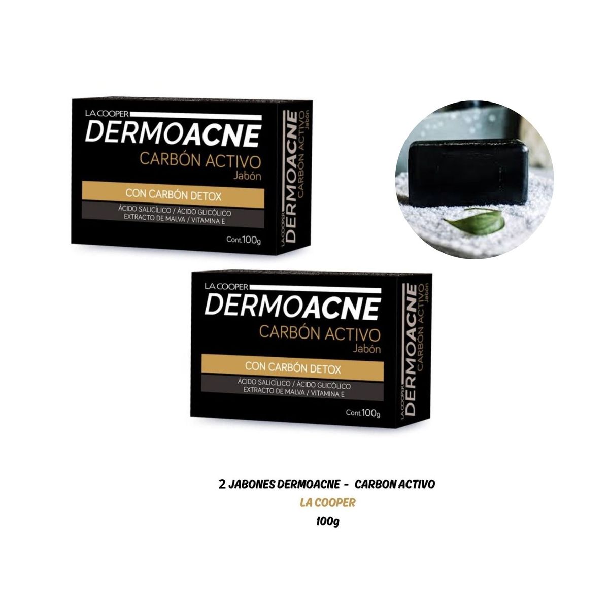 OEM - Jabón Facial Carbón Activo - DERMOACNE x2 und