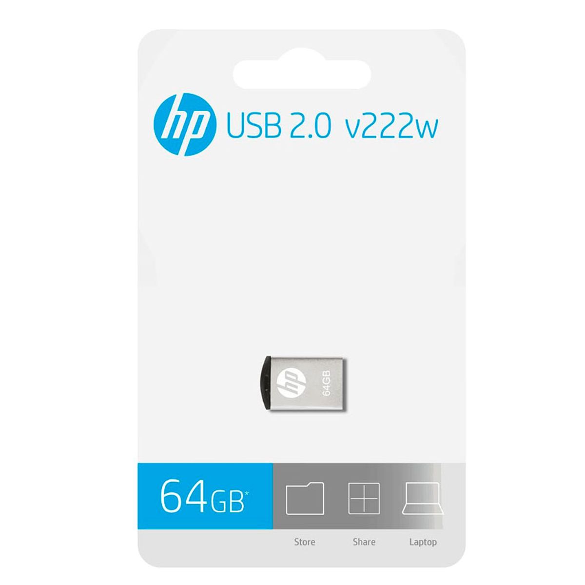 HP - Memoria USB HP V222W 64GB USB 2.0 Silver (HPFD222W-64)