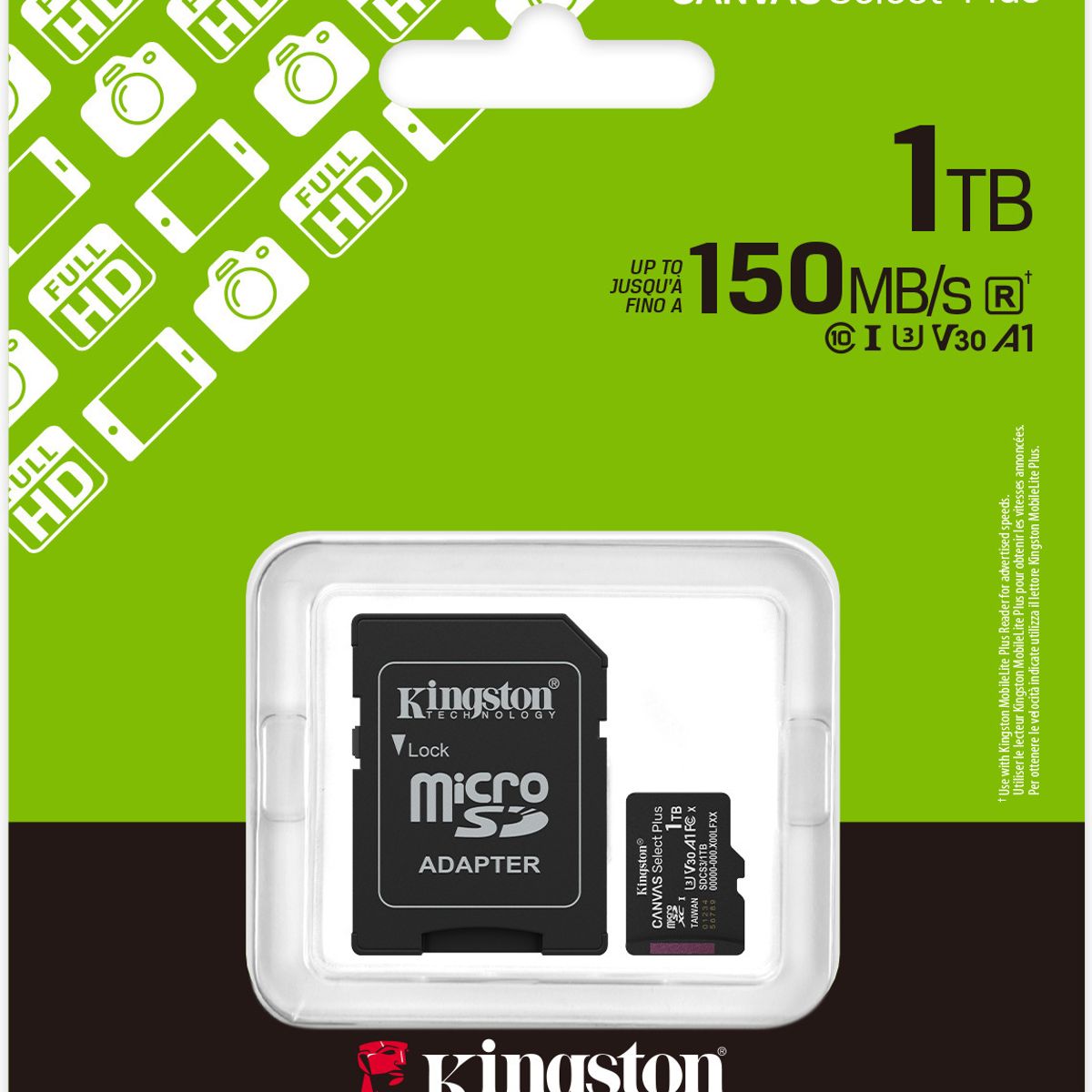 KINGSTON - MicroSD Kingston Canvas Select Plus 1 TB 150 mbps 4 generacion