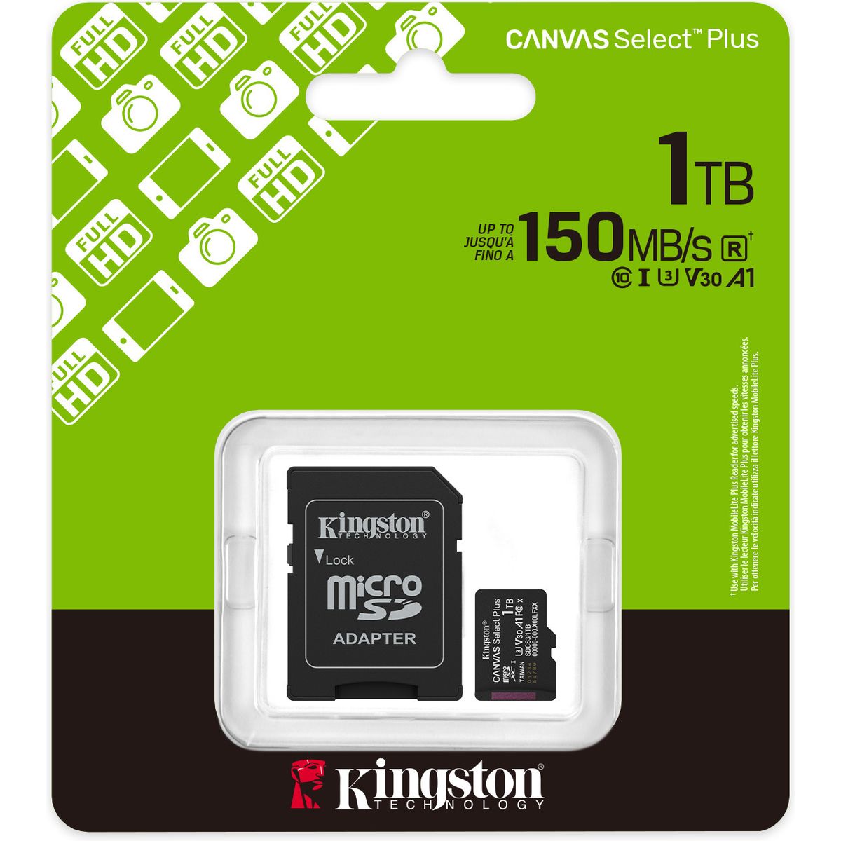 KINGSTON - MicroSD Kingston Canvas Select Plus 1 TB 150 mbps 4 generacion