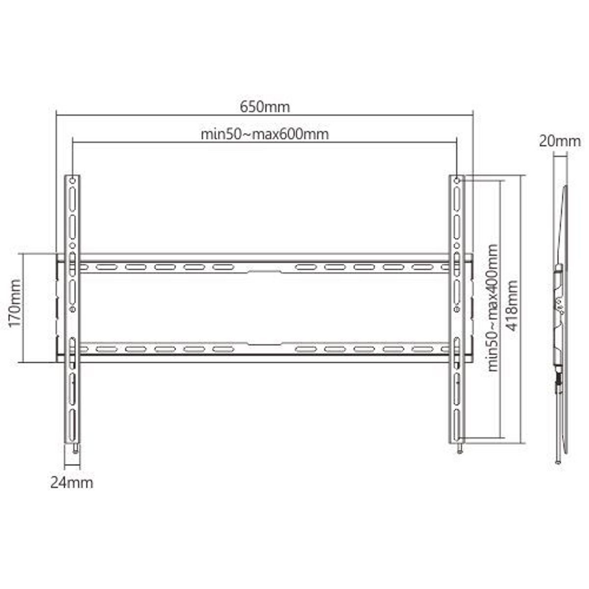 SOPORTEX - RACK FIJO PARA TV DE 37 A 80 PULGADAS