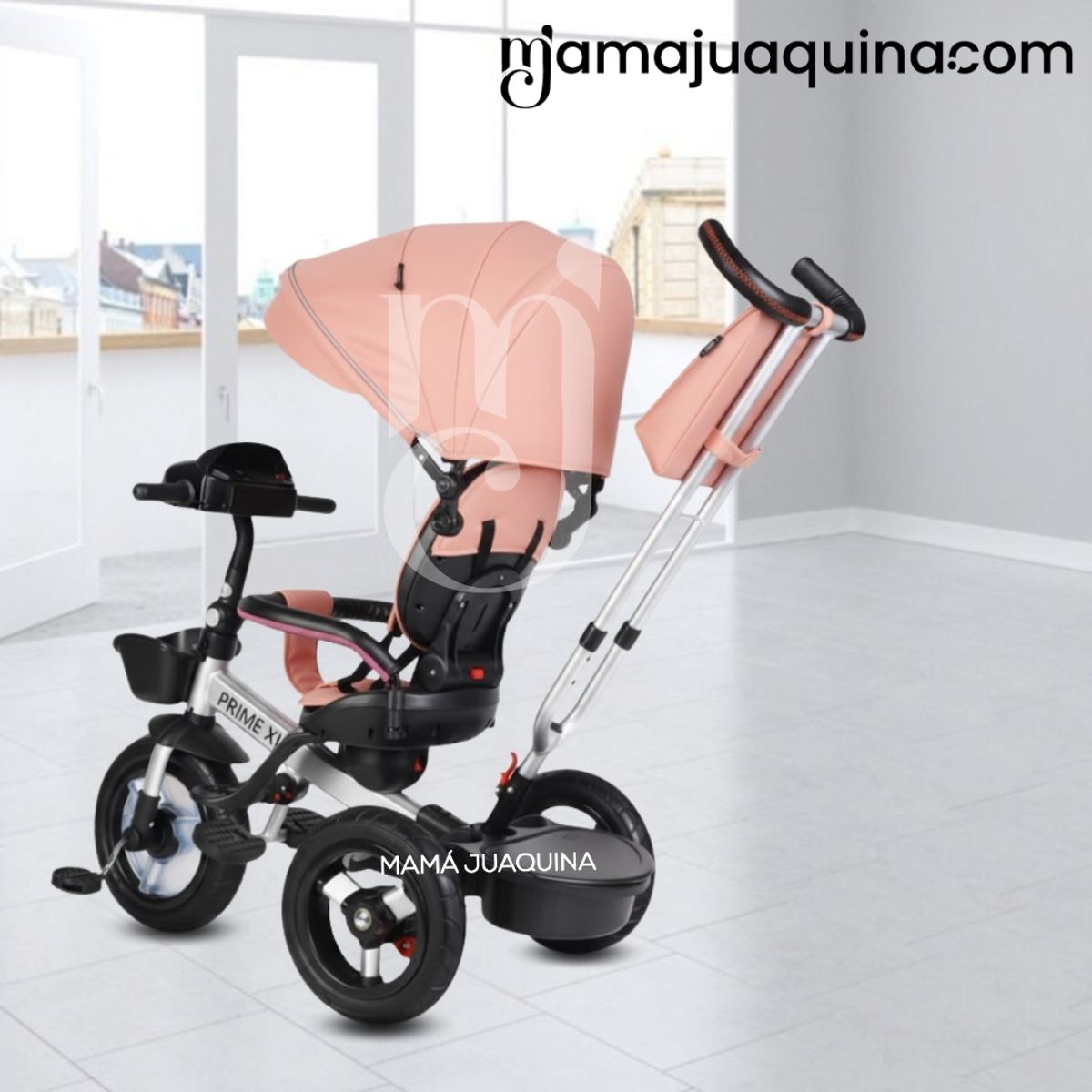 BABY - Triciclo Guiador Giratorio «PRIME XL» para Niños Melón