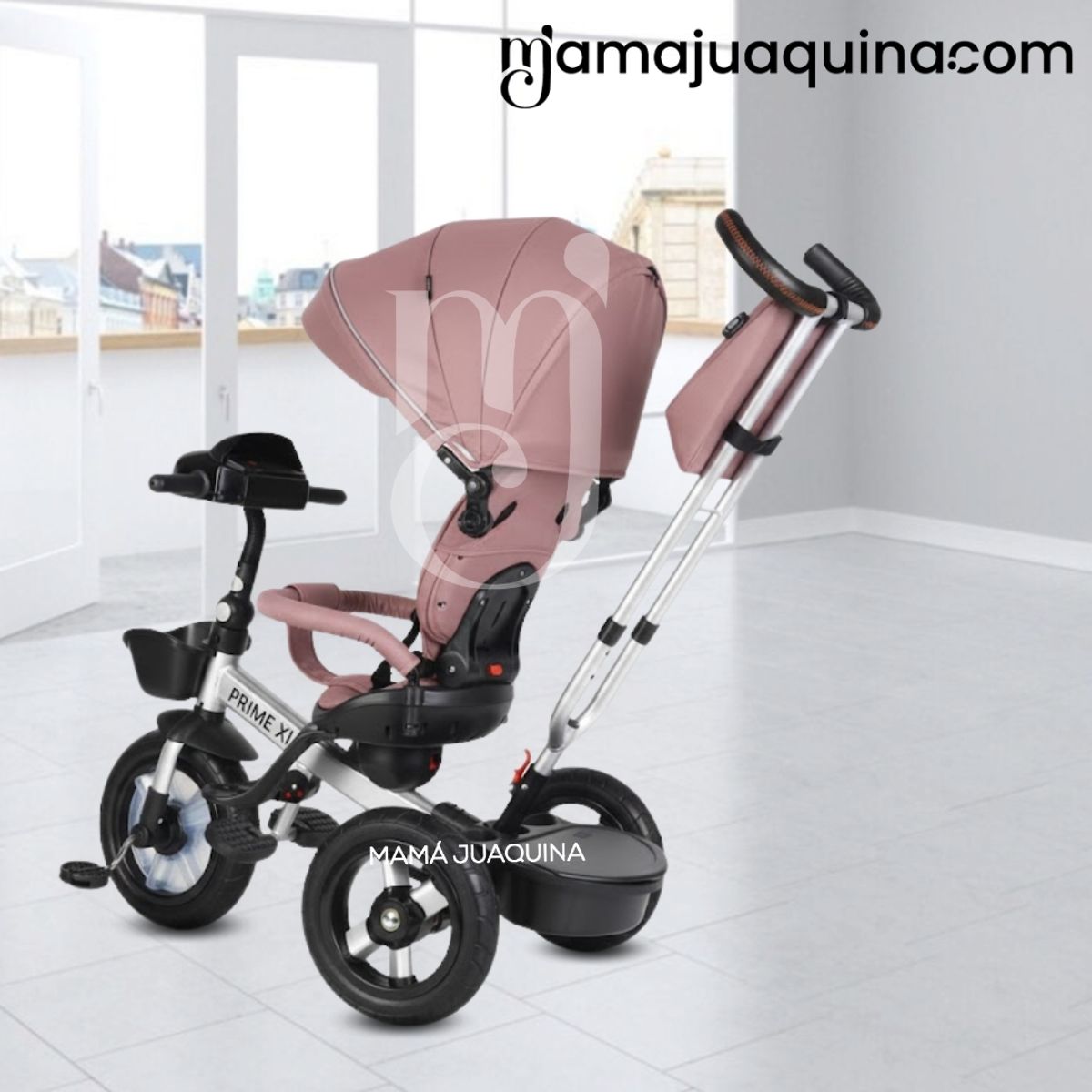 BABY - Triciclo Guiador Giratorio «PRIME XL» para Niños Beige