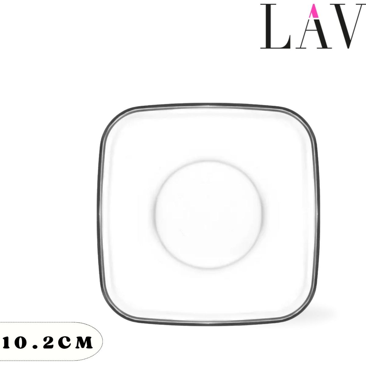 LAV - Plato Cuadrado de Vidrio Cambridge 10.2 cm (X6Unid).