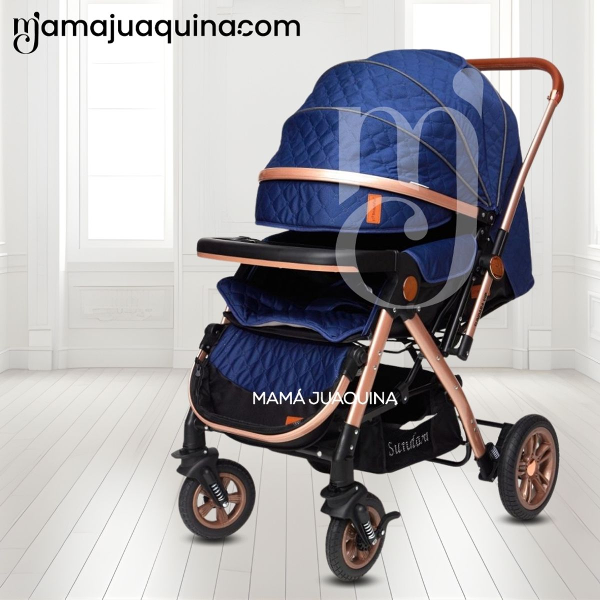 BABY - Coche Cuna De Lujo «SUNDARA PREMIUM» con Mochila Blue