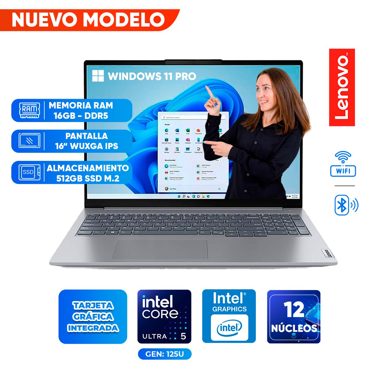 LENOVO - NB Lenovo ThinkBook 16 G7 IML, Core Ultra 5 125U, 16GB DDR5, 512GB SSD, 16 WUXGA IPS