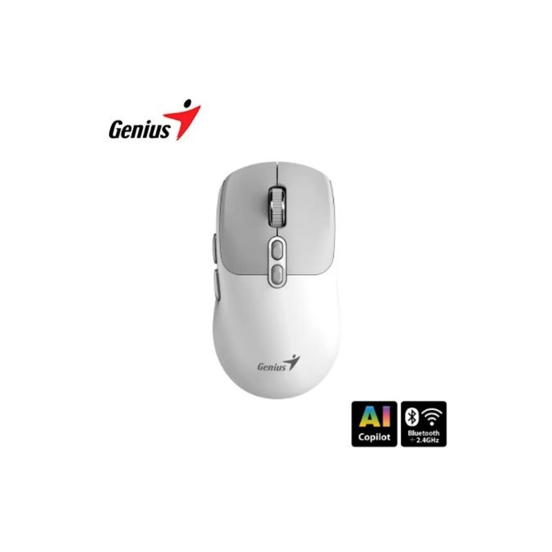 GENIUS - MOUSE GENIUS NX-8080S AI COPILOT DUAL WIRELESSBT SILENT 7-BOT BLANCO