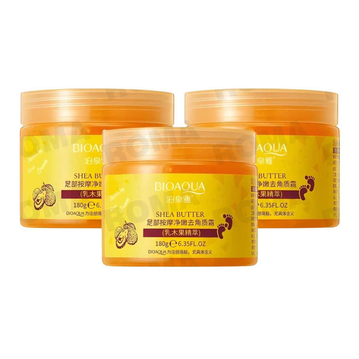 BIOAQUA - PACK 3 EXFOLIANTE PARA PIES 180G BIOAQUA