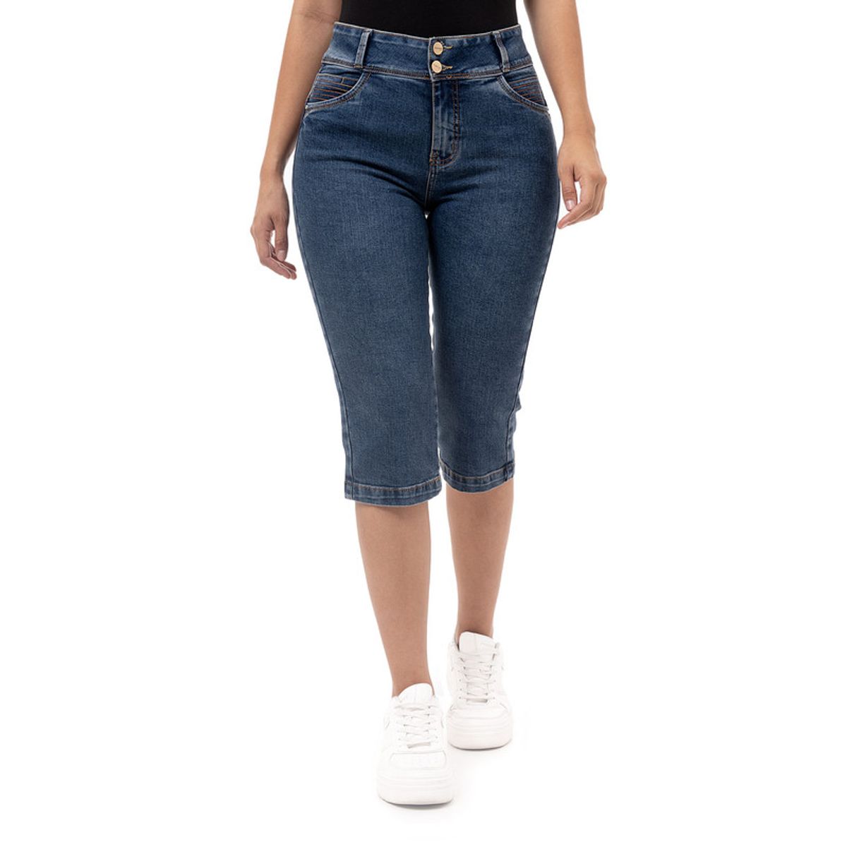 PIONIER - Short Cropped Jean Denim Stretch Mujer Pionier Kera