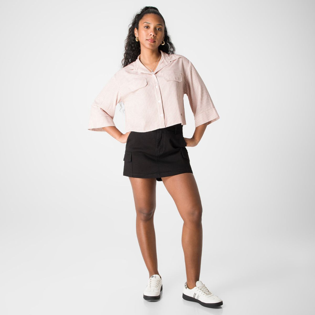 SQUEEZE - Short Mini Shor Drill Stretch Noradhi 1 Mujer