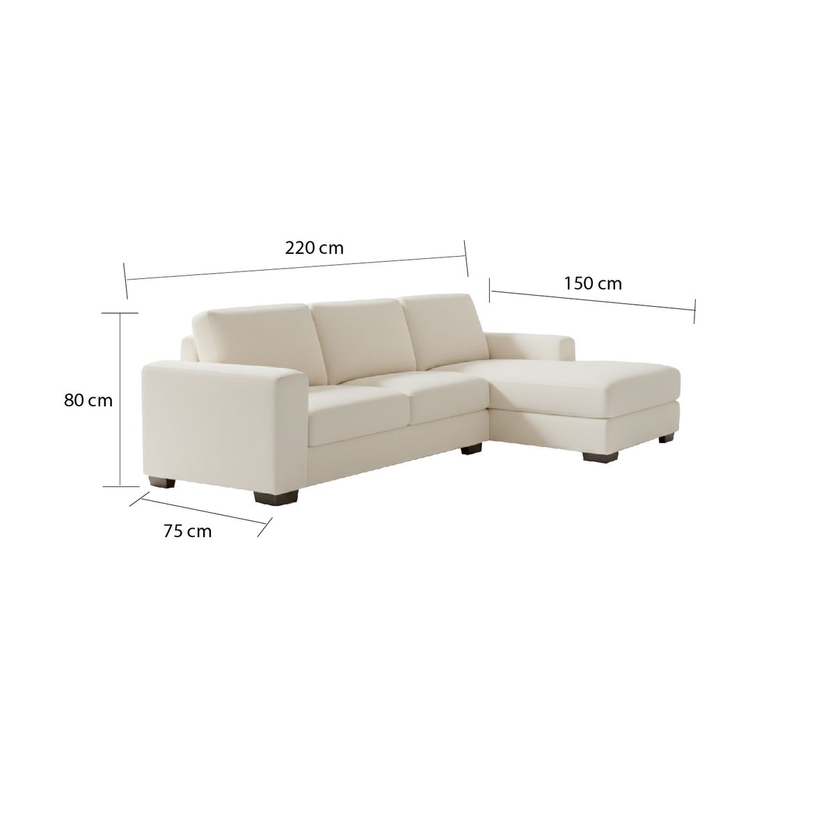 AMBIHOME - Seccional  Izquierdo Éden Ambienta Home 3 Cuerpos