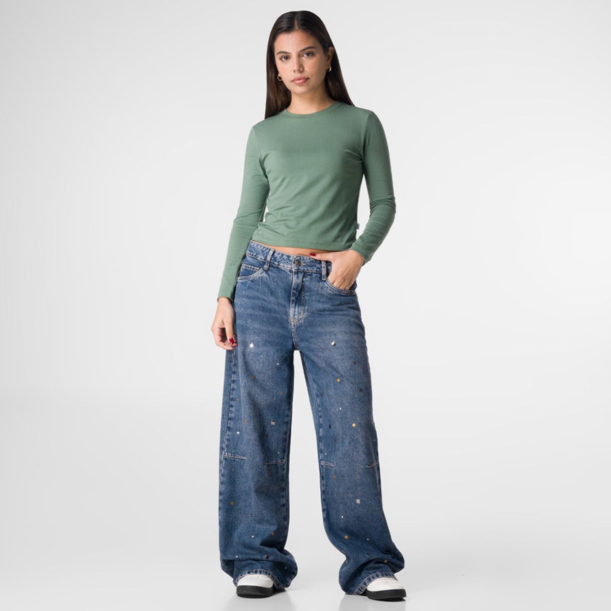 SQUEEZE - Pantalón Jean Denim Mujer Squeeze Fenda