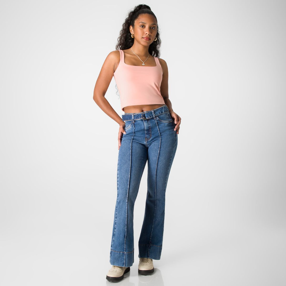SQUEEZE - Pantalon Moda Denim Stretch Anaila Mujer