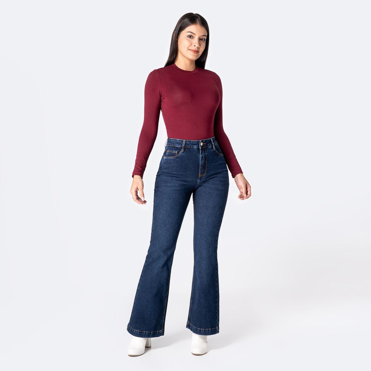 PIONIER - Pantalon Basico Denim Stretch Hallyh Mujer