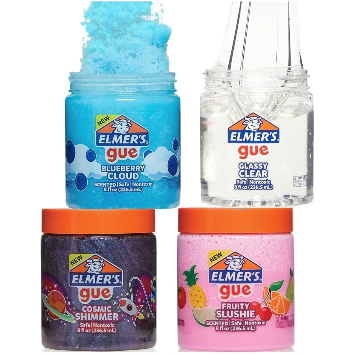 ELMERS - Pack Slime Gue Texturas x 4 236 ml c/u