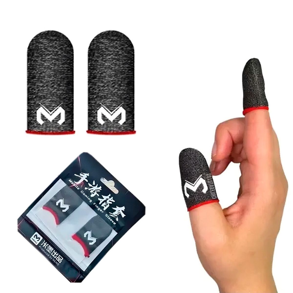 MEMO - Dedales Gamer Memo Tejido Antiestático Transpirable 4 Pares