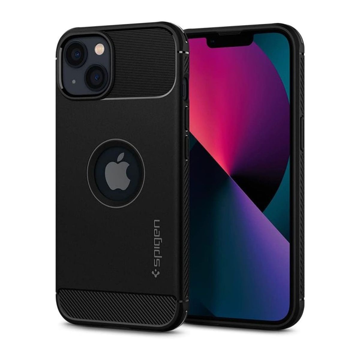 SPIGEN - Case iPhone 13 Spigen Rugged Armor Negro