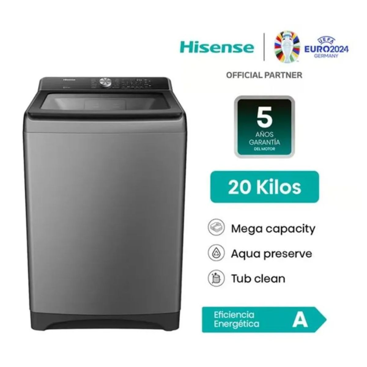 HISENSE - Lavadora Hisense 20KG Carga Superior WT3T2023UT