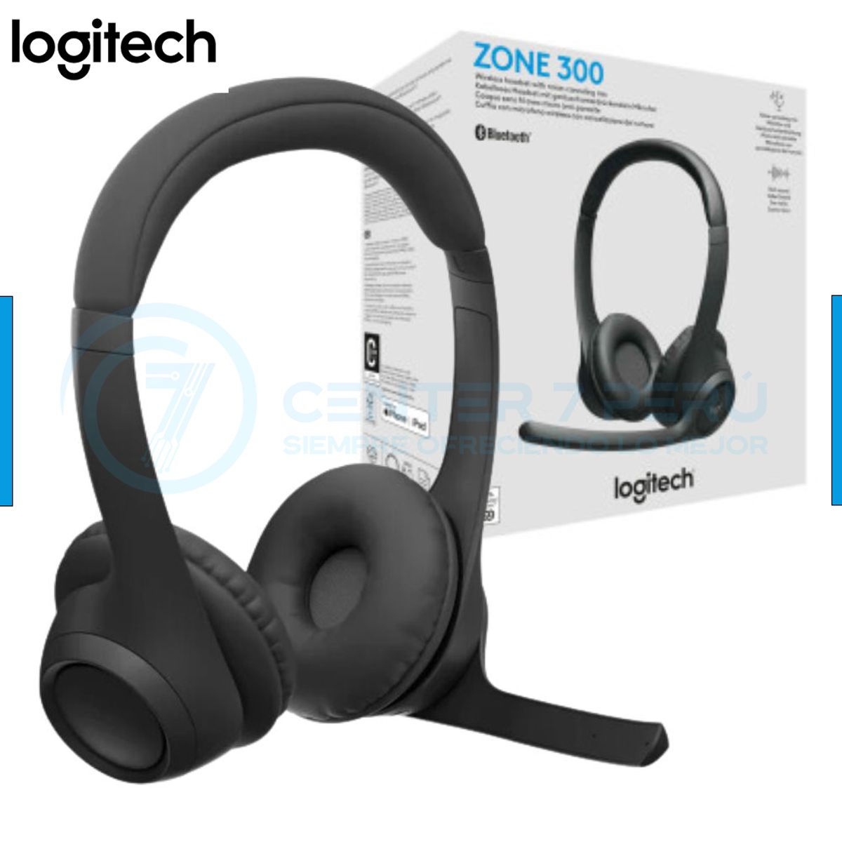 LOGITECH - Audifono C/Microf Logitech Zone 300 Bluetooth Negro