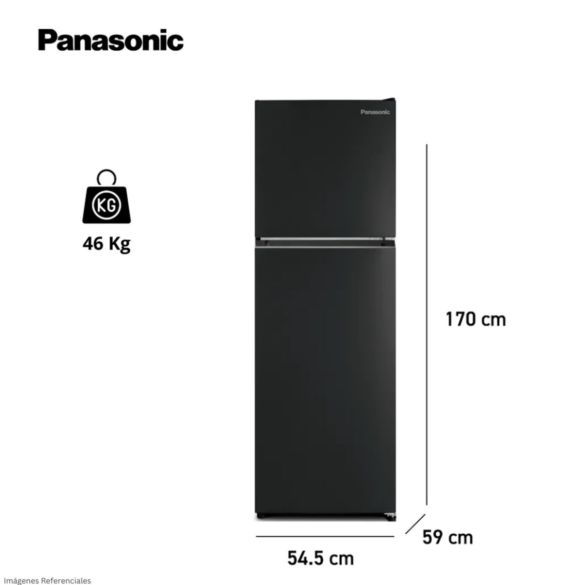 PANASONIC - Refrigeradora Panasonic 251 Lt Top Freezer No Frost - NR-BT31PV1BD