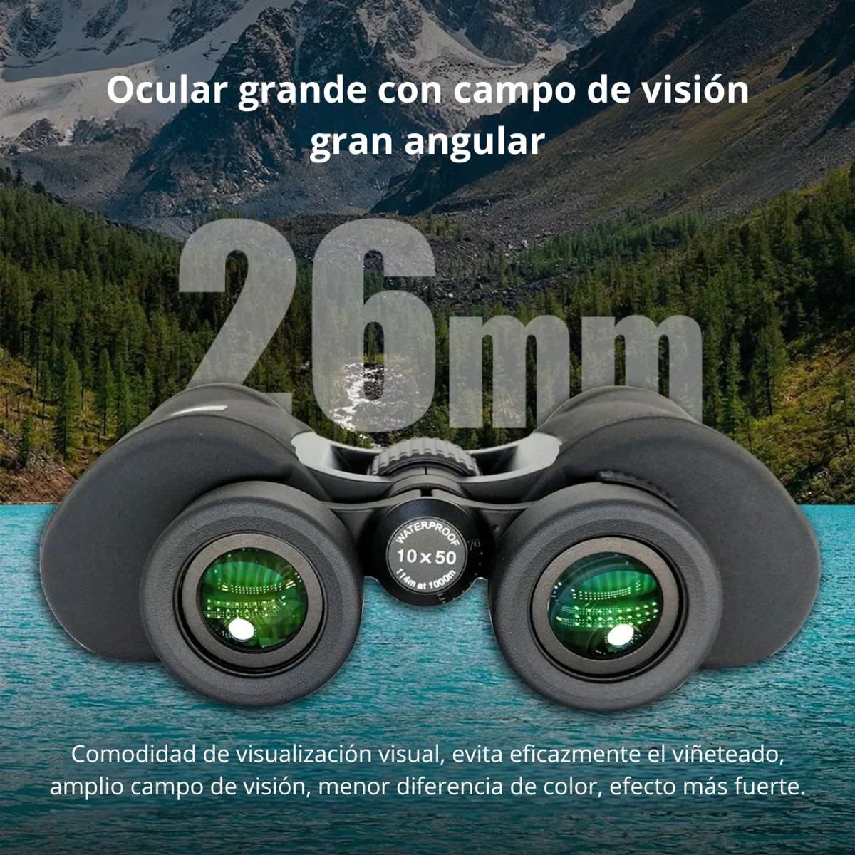 GENERICO - Binoculares Profesionales 10x50 de Alta Potencia con Prisma BAK4 Lentes Multicapa e Impermeables