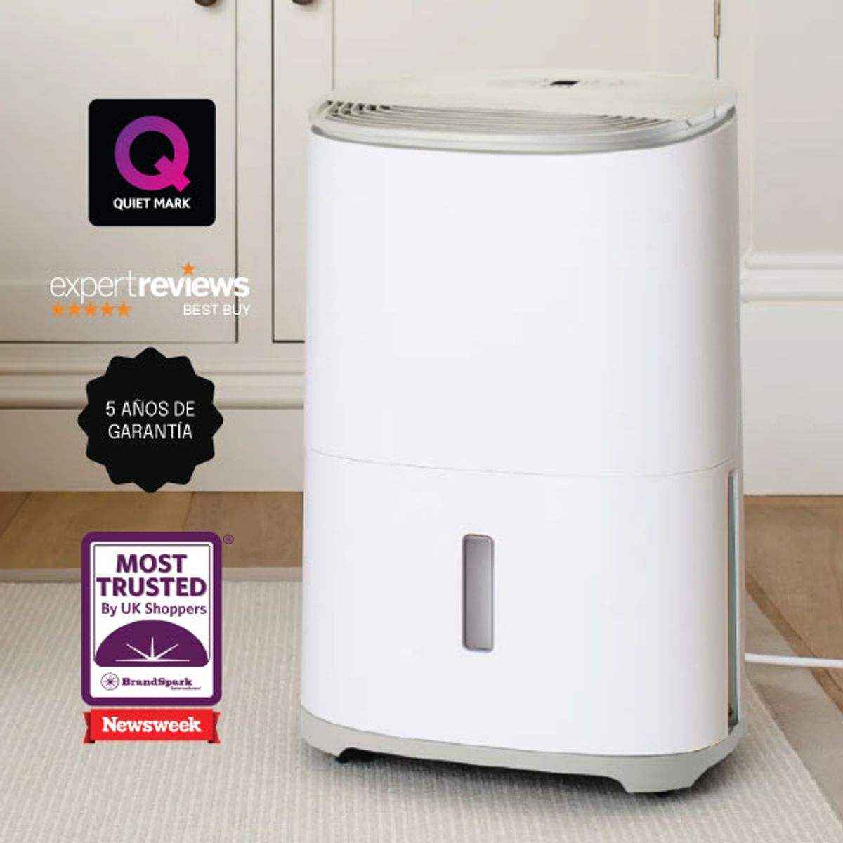 MEACO - Deshumedecedor y Purificador de aire  MeacoDry Arete® One 10L  WARM PEBBLE