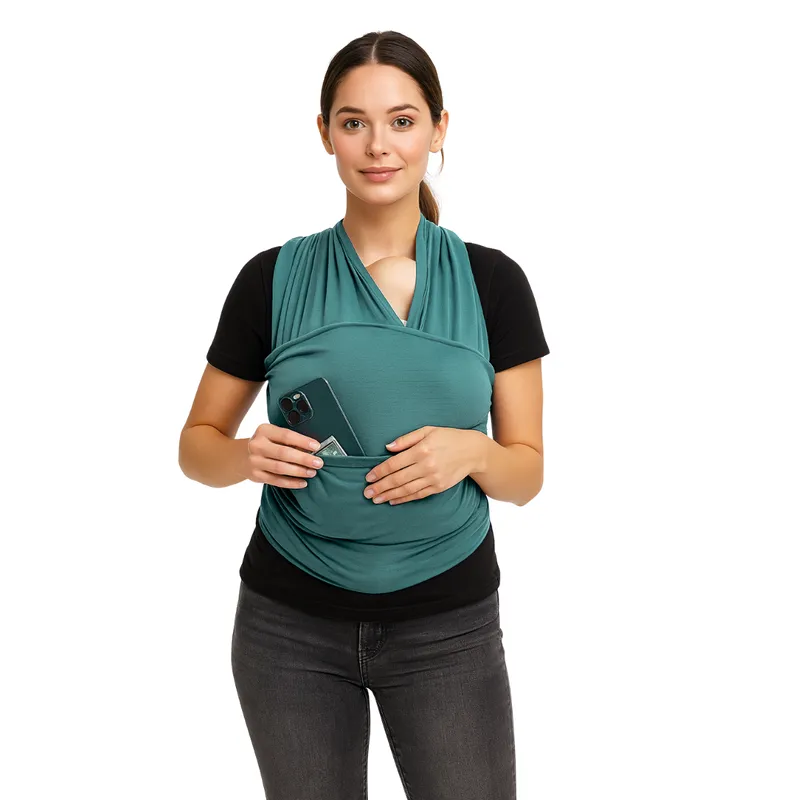 GENERICO - FULAR PARA BEBÉ CON BOLSILLO COLOR VERDE