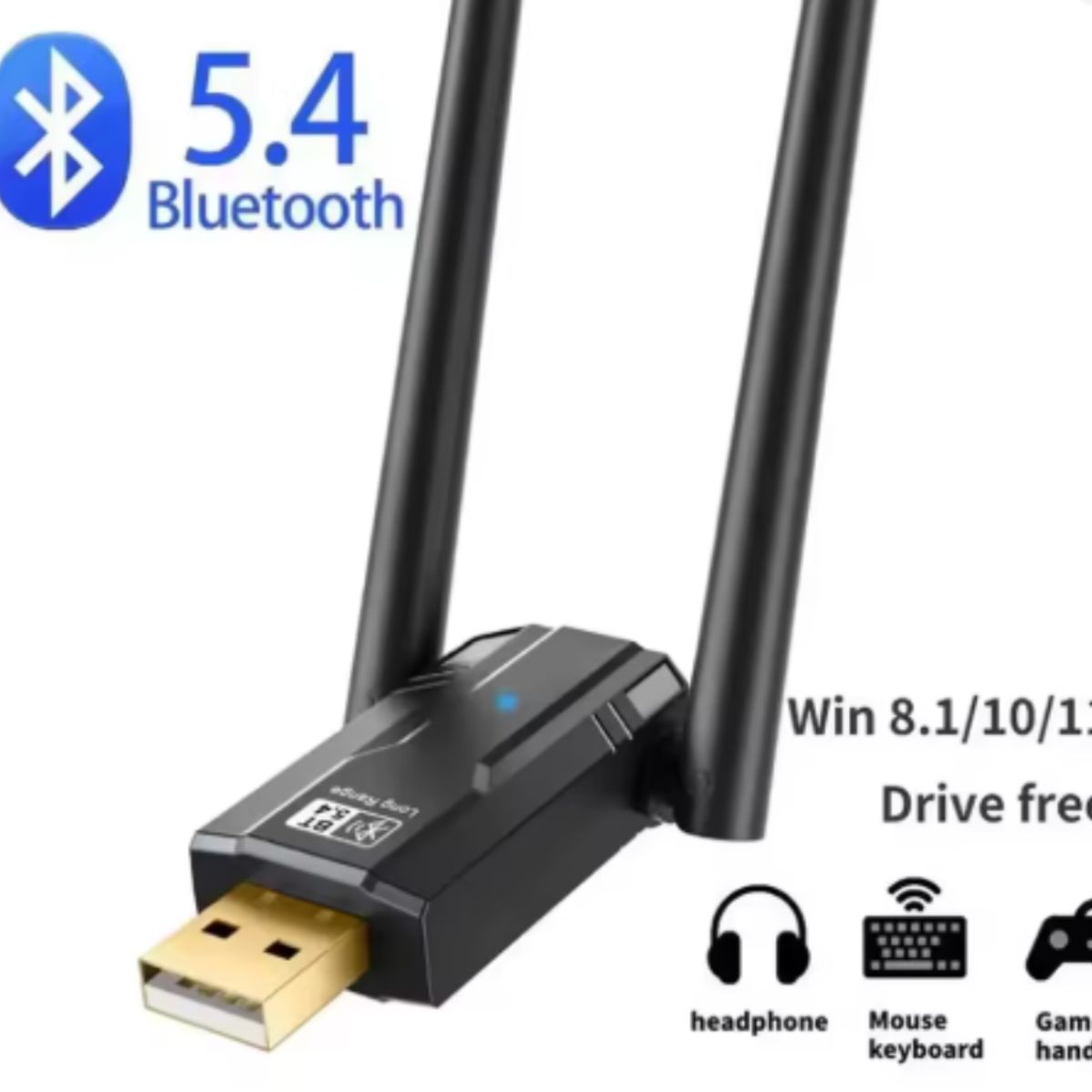 GENERICO - Adaptador Bluetooth 5.4 Para Pc Laptop Usb con Antena 150m