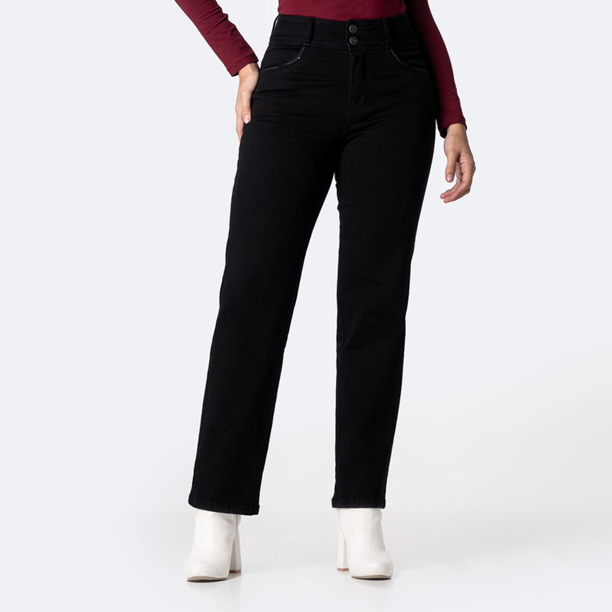 PIONIER - Pantalon Moda Denim Stretch Zazih Mujer