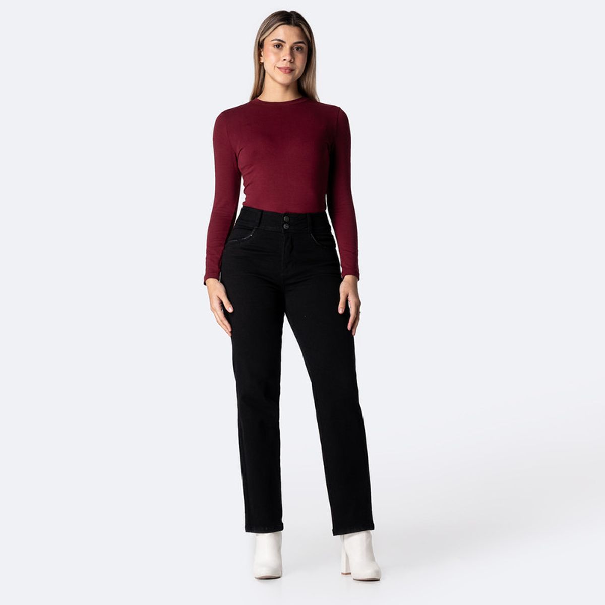 PIONIER - Pantalon Moda Denim Stretch Zazih Mujer