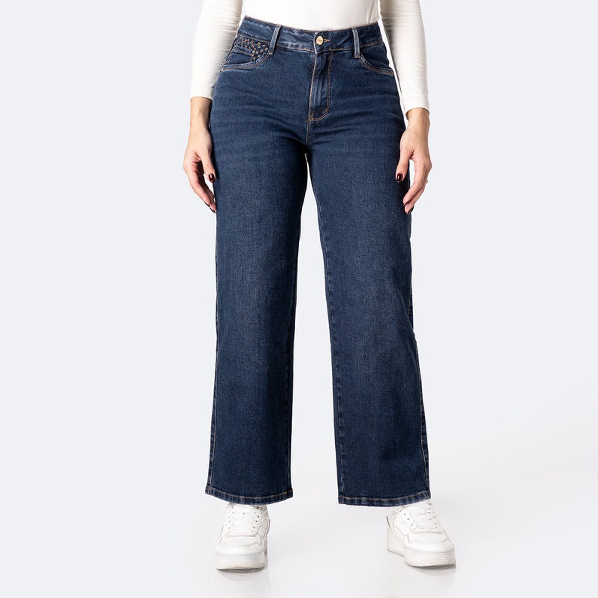 PIONIER - Pantalon Moda Denim Stretch Anhela Mujer