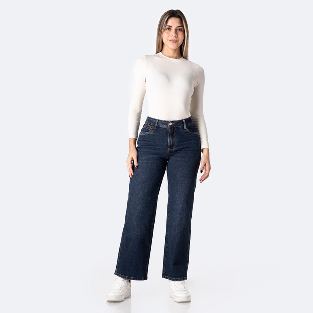 PIONIER - Pantalon Moda Denim Stretch Anhela Mujer
