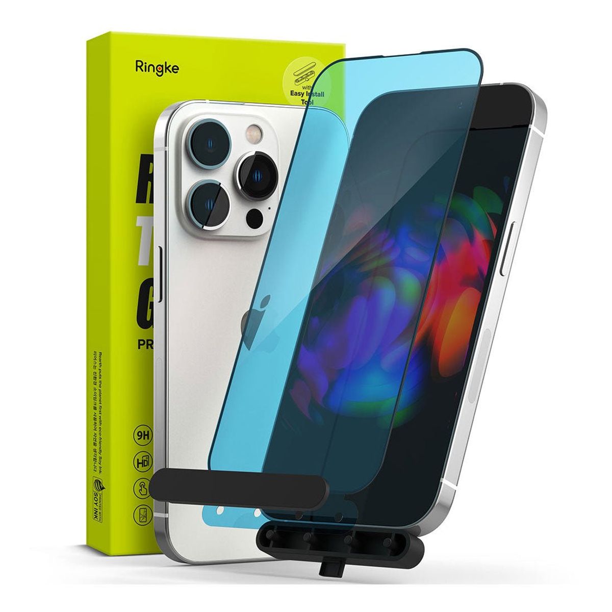 RINGKE - Mica Vidrio Templado iPhone 14 Pro Ringke Alta Calidad Con Instalador