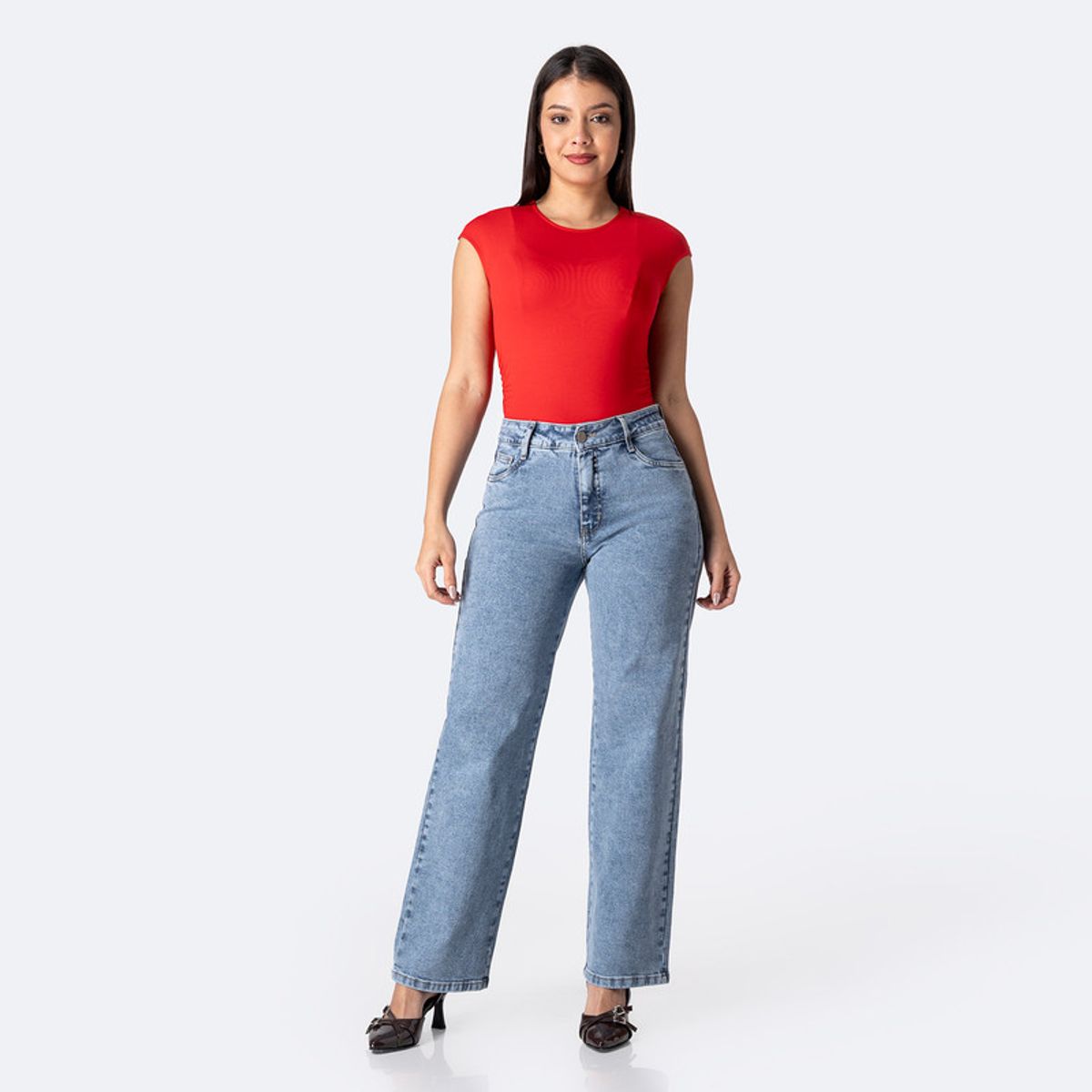PIONIER - Pantalon Basico Denim Stretch Zianah Mujer