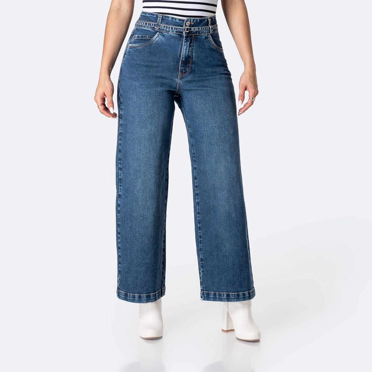 PIONIER - Pantalon Moda Denim Stretch Marilenna Mujer