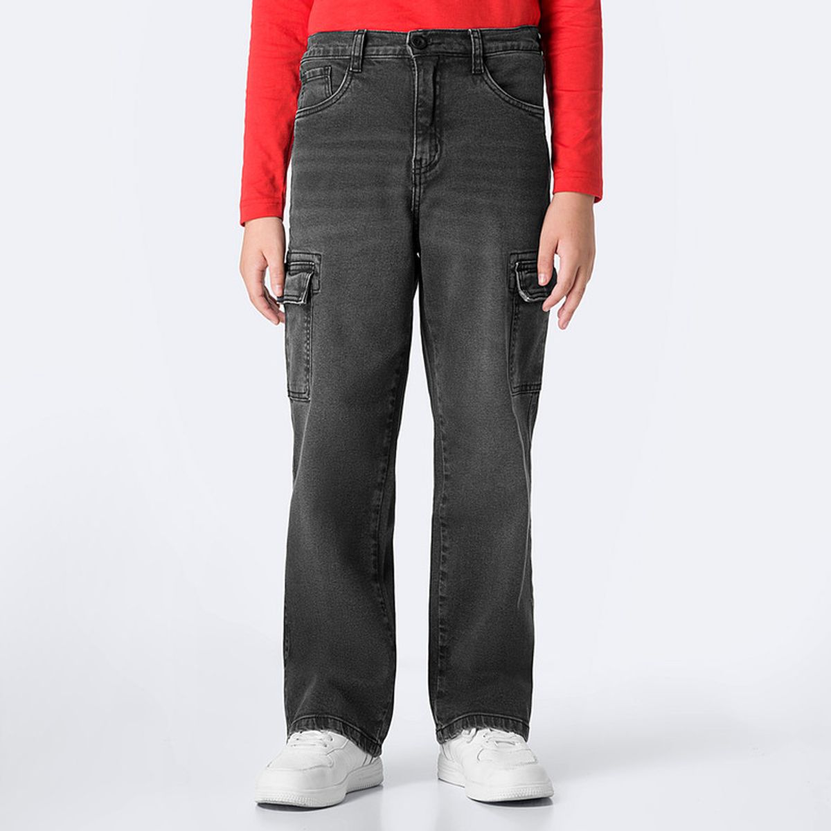 PIONIER - Pantalon Cargo Denim Stretch Adamh Niño