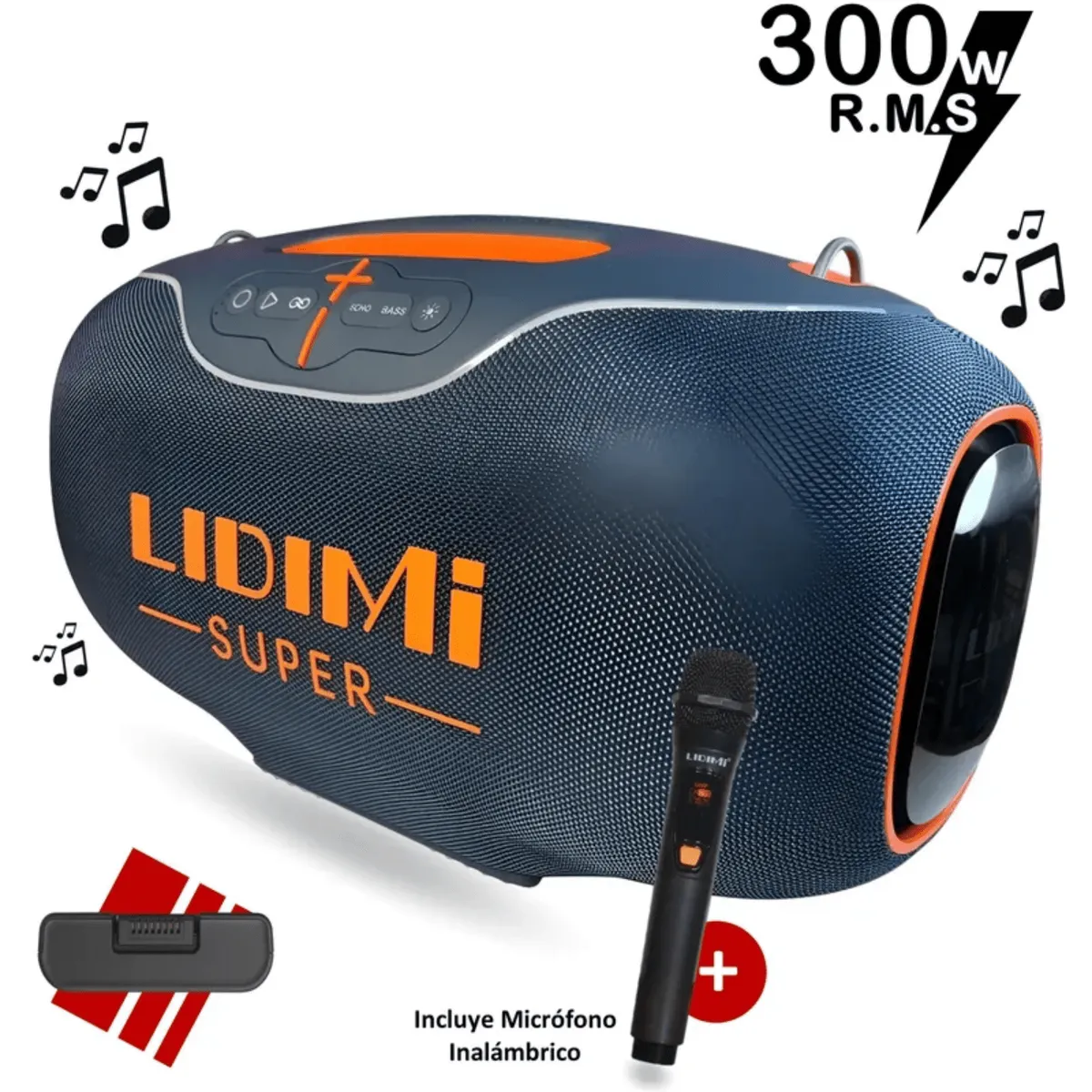 LIDIMI - PARLANTE PORTÁTIL LIDIMI SUPER 300W D-S680 BLUETOOTH USB + MICRÓFONO