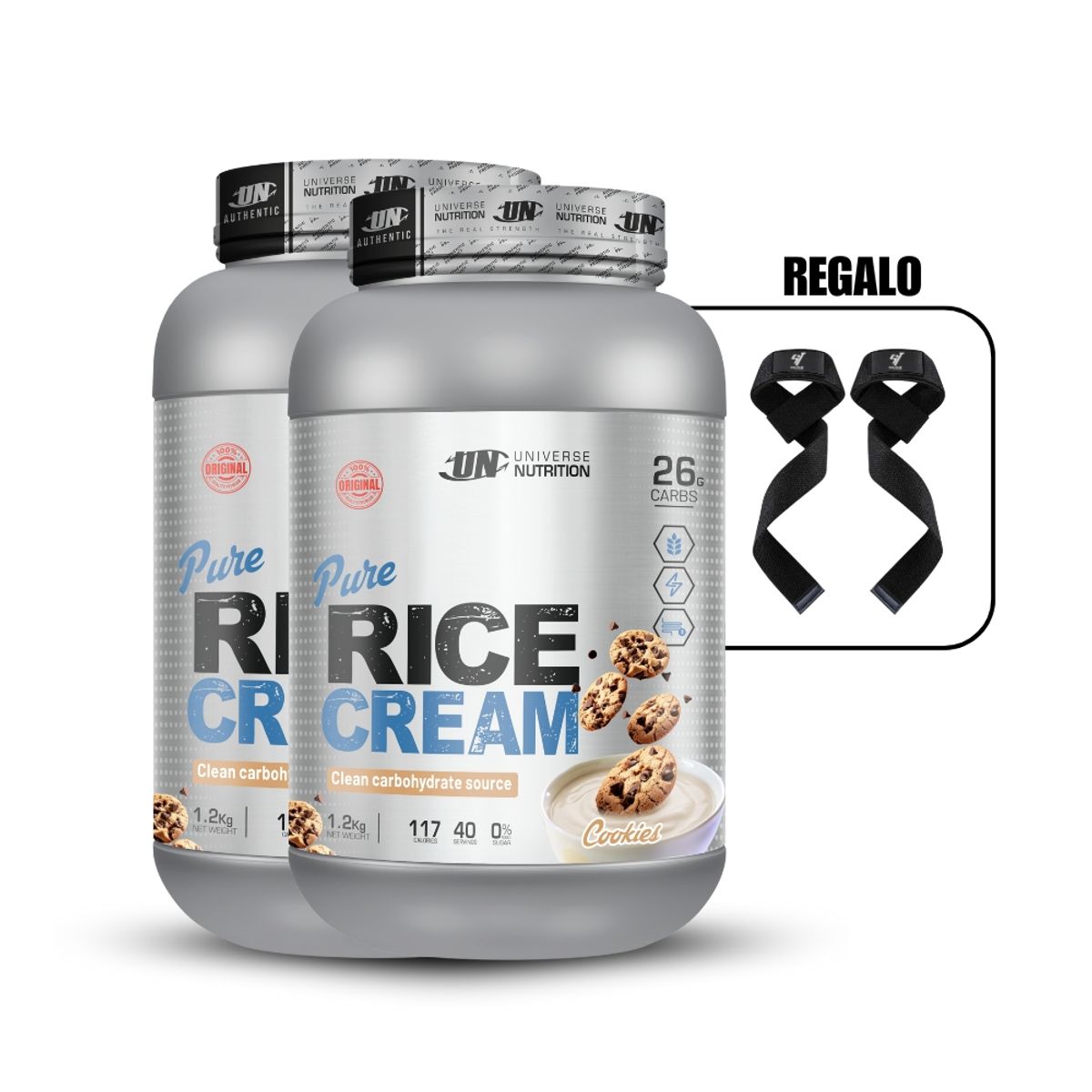 UNIVERSE NUTRITION - Crema de Arroz 1.2 kg Cookies Pack x2