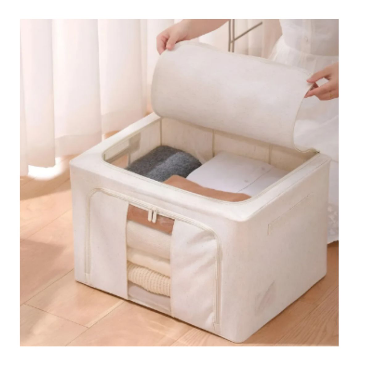 GENERICO - ORGANIZADOR PLEGABLE DE ROPA  CON DOBLE CIERRE