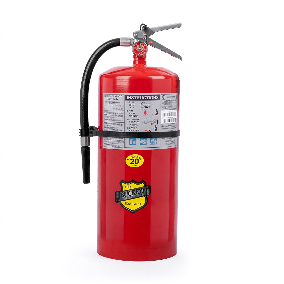 GENERICO - Extintor de Gas Carbónico CO2 BUCKEYE de 20 LB Certificado